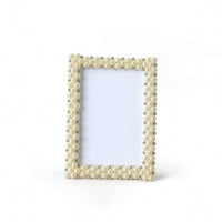Picture Frame with Resin Border Freestanding Tabletop Photo Frame Easy to Clean Gallery Style for Newlyweds, Weddings, Dresser