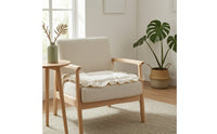 Ruffled Chair Cushion Square Chair Pad with Ties Padded Easy-to-Tie for Dining Chairs