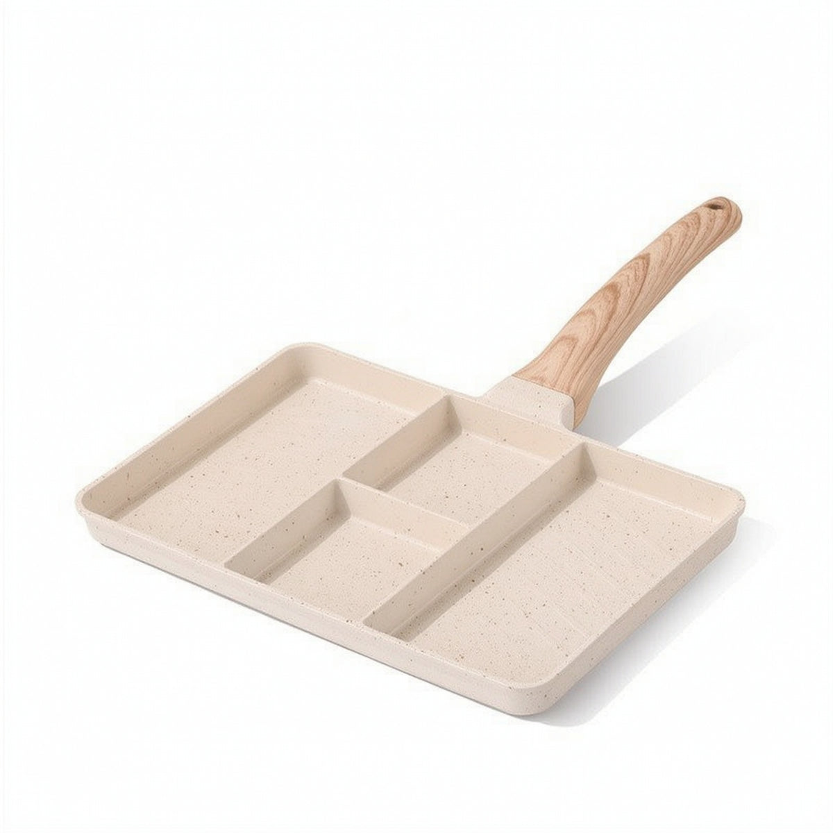 Non-Stick Frying Pan with Four Holes for Eggs and Steak