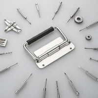 Stainless Steel Handle Heavy Duty Surface Mount Pull Handle Rubber Grip for Cabinet, Drawer