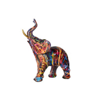 Elephant Figurine Graceful Pachyderm Statue Decorative Animal Statue for Entryway Console