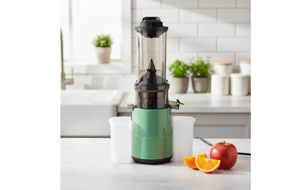 Slow Masticating Juicer Wide Mouth Cold Press Juicer with Backward Function Low-Speed Juice Extractor for Families, Kitchen Countertop