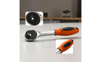Compact Ratchet Wrench Versatile Socket Wrench Professional Ratchet with Hanging Hole Handheld for Diyers, Garage, Bike Maintenance