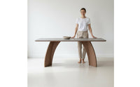 Italian Design Sintered Stone Dining Table Wear-Resistant Rectangular Dining Table Set Easy to Clean Home Furniture for Kitchen