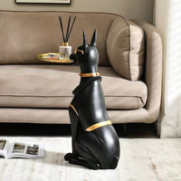 Doberman Dog Figurine with Tray for TV Cabinet
