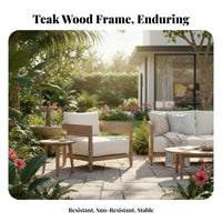 Weather-withstandant 4-Piece Lounge Group Sturdy Frame Outdoor Furniture Low Maintenance Patio Seating Modern Design for Families, Adults, Homeowners, Garden, Backyard, Porch, waterside