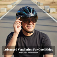Cycling Helmet with Attracting Visor Single-Piece Molding Attracting Suction Helmet Safety Headwear Collision Resistant