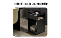 Nordic design Rotating Compartment Trolley Mobile Design Nightstand Multi-Functional Storage Cabinet Space-Saving for Apartment Dwellers, Homeowners, Bedroom, Living Room, Home Office, Kitchen