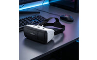 Lens Cloth Included VR Headset with Headphones Lightweight Body 3D Immersive Reality Headset Comfortable Fit Tech Gadget 360-Degree View for Home Entertainment