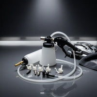 1 L Capacity Pneumatic Brake Bleeder Machine Adapter Fittings Two-chamberTank Brake Bleeder Transparent Tubing Auto Repair Hook Attachments for Garage