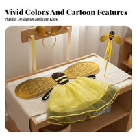 Costume Set Adorable Design Bee Costume Set Shiny Details Airy Accessories Outfit for Young Children, Adults, Themed Parties, Carnival