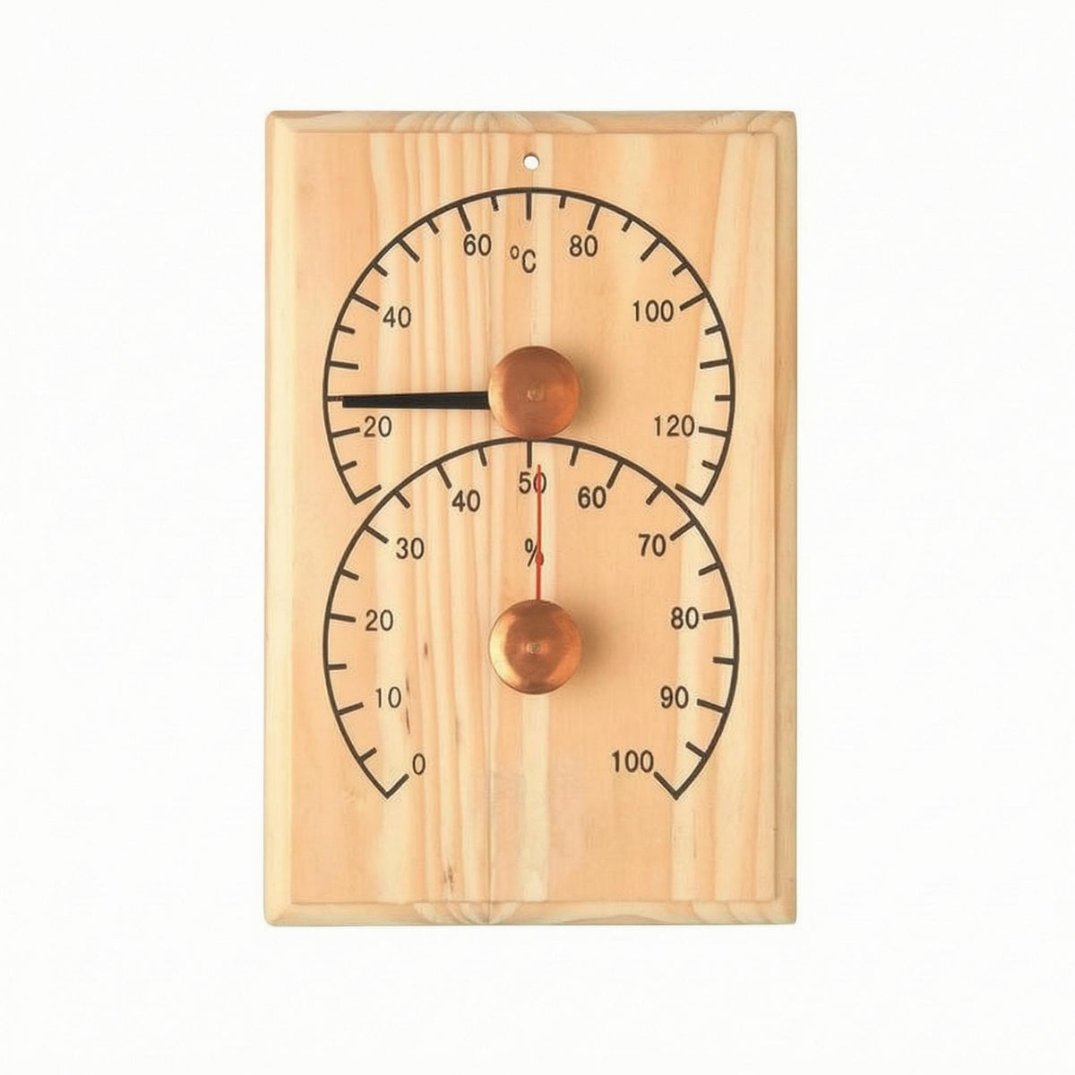 Sauna Thermometer Hygrometer Wood Grain Temperature and Humidity Meter for Dry Steaming Room