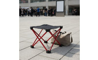 2 Pieces Space Saving Aluminum Foldable Stool Quick Setup Portable Camping Stool Long-Lasting Lightweight Camping Seat Carry Bag Included for Queueing