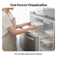 Partitisingle-unitd Design Divided food container Stackable Divided Container with Lid food-safe material complimentaryzer Organizer prepvents Odor prepvent flavor transfering for Home Organizers, Meal prepppers, Families, Refrigerator, Pantry