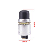 Push-Button Switch with Rubber Cap Compact Starter Switch with Screw Terminals Ignition Starter Button Long-Lasting Stainless
