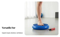 Non-Slip Inflatable Balance Disc Two-Sided-Sided Texture Balance Disc Improves Posture for Children, Athletes, Rehabilitation Training, Gym