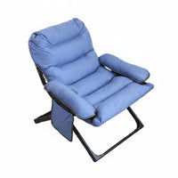Foldable Design Padded Folding Recliner Adjustable Backrest Reclining Chair No Assembly Required Lounge Furniture Soft Cushioning for Students, Young Adults, Dormitory, Balcony, Living Room, Home Office
