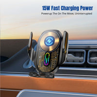 Car Phone Holder, Three-Axis Linkage, Transparent Circuit, Maglev Mag Series 5, Universal Air Vent Mount, Electric Clamping, 15W