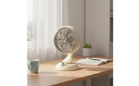 Low Noise Retro Desktop Fan Portable USB Charging Desk Fan Air Circulator Cooling Appliance Adjustable Speed for Students, Office, Dormitory, Outdoor