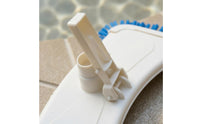 Blue Bristles Brush-Lined Pool Vacuum Head Thickened Plastic Pool Vacuum Head with Side Brushes