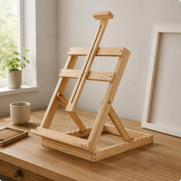 Wooden Desktop Easel Stable Base Foldable Desk Easel Sturdy