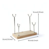 Bracelet Display Stand Open Design Bracelet Holder with Wood Base Jewelry Display Stand with Wood Base Tabletop Countertop