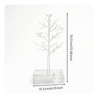 Jewelry Tree with Base Decorative Earring Holder Stand Compartmented for Dresser