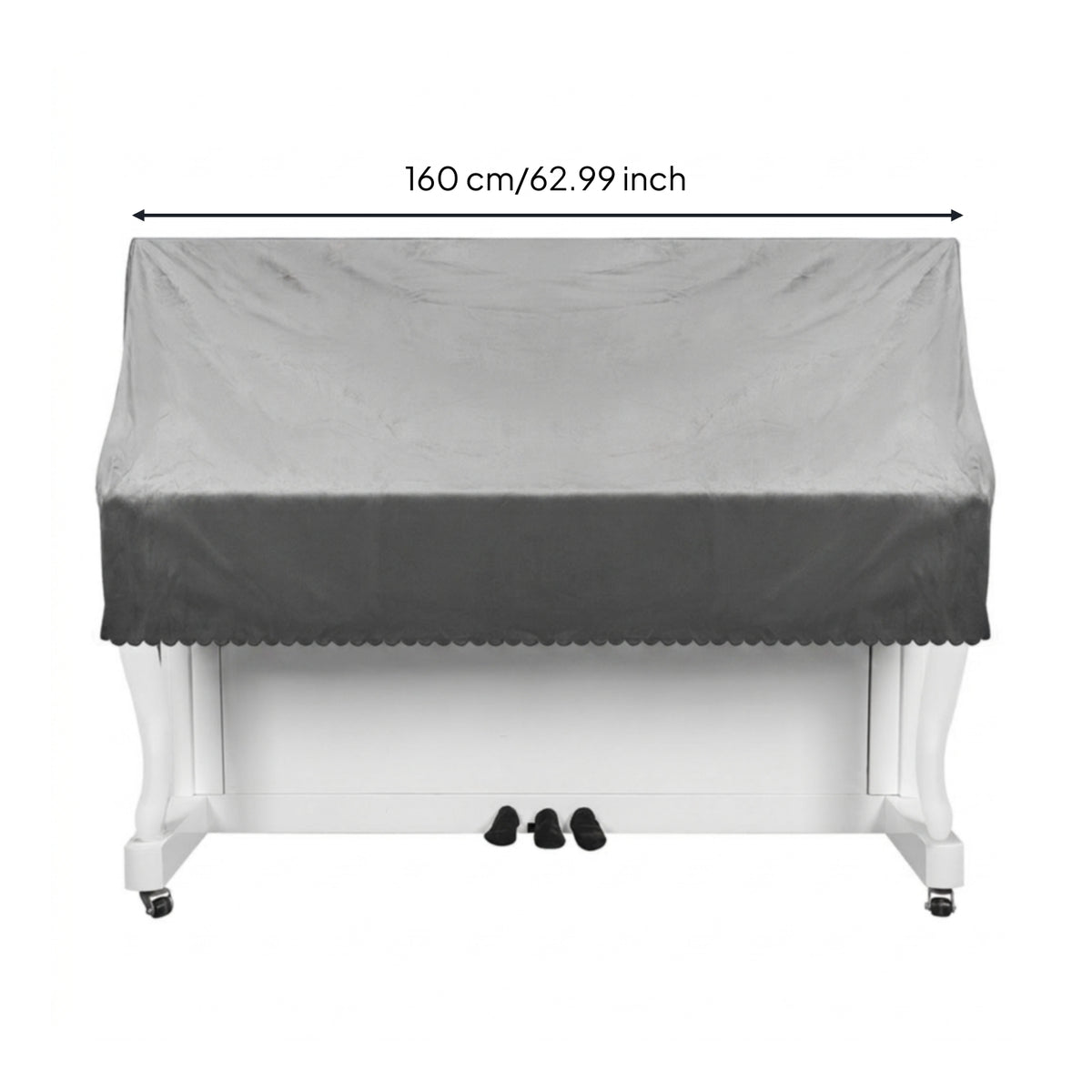 Upright Piano Dust Cover Fleece Piano Cover Set Draped Fit