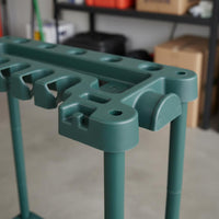 Multi-Slot Mop and Broom Organizer Heavy Duty Mop Rack Stand Easy to Assemble for Outdoor