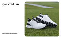 Waterproof Golf Shoes Microfiber Leather Upper Cleatless Golf Shoes Anti-Slip Sole Athletic Footwear for Athletes, Driving Range, Outdoor, Casual Wear