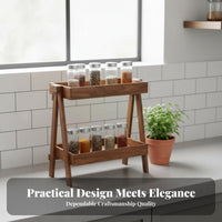 2-Tier Collapsible Shelf Space-Saving 2-Tier Plant Stand Stable Structure