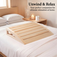 Neck Support Sauna Pillow with Ergonomic Design for Infrared and Steam Room, Solid Wood Headrest Accessories