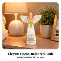 Engraved Retirement Message Resin Angel Statue Tabletop Angel Figurine Detailed Design Home Decor Gift Idea