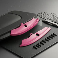 Sleek Bumper Lip Corner Guard Curved Front Bumper Lip Guard Mounting Holes Splitter Protector Trim Black Hardware