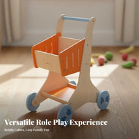 Role-Playing Fun Kids Grocery Shop Playset Develops Social Skills Toy Supermarket Checkout Educational Wooden Grocery Shop Playset Realistic Design for Children, Preschoolers, Toddlers, Playroom, Kindergarten, Preschool, Daycare Center