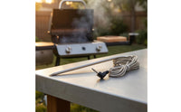 Braided Cable Grill Meat Sensor Right-Angled Plug Replacement Sensor 280°C Range Cooking Accessory Heat-Resistant