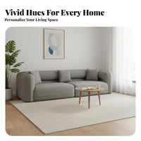 Modern Minimalist Boucle Couch Cream Design Boucle Two-Seater Compact Size Living Room Seating Soft Texture for Apartment Dwellers, Young Adults, Homestay, Studio, Lounge Area, Bedroom