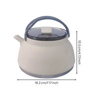 Portable Camping Kettle Transparent Lid Foldable Kettle Embossed Markings Portable Camping Pot