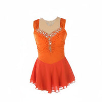 Skating Performance Costume Flared Skirt Ice Dance Dress Stretch Material