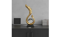 Luxury Art Decorative Piece Original Design Modern Art Sculpture Gold Abstract Figurine Luxurious Feel for Entranceway