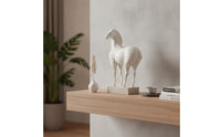Horse Sculpture Compact Horse Figurine Naturalistic Collectible Figurine for Office, Entryway