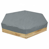 Sun Protection Hexagonal Sandbox Cover 210D Material Hexagon Sandpit Cover Dustproof Waterproof Sandbox Tarp All-Season Use for Backyard