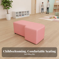 Irregular-Shaped Soft Sofa Combination Freely Combinable Reception Seating Public Space Furniture for Children, Visitors, Lobby, Activity Room, Gym