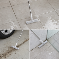 Multi-functional Floor Scrub Brush with Long Handle for Bathroom and Grout Cleaning