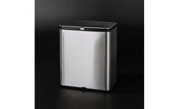 Stainless Steel Wall Mounted Trash Can with Lid Space-Saving Wall-Mounted Trash Bin Compact Hanging Waste Bin Small for Kitchen, Cabinet, Bathroom