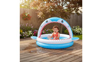 Shark Sprinkler Pool Overhead Inflatable Pool with Sprinkler Built-in Water Toy for Kids, Young Children, Backyard, Patio, Lawn