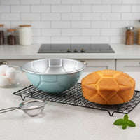 Soccer Cake Pan Anodized Finish Hemispherical Cake Pan Open Top