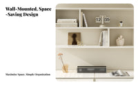 Floating Storage Cubes Space-Saving Wall Cabinet Easy to Assemble for Bathroom