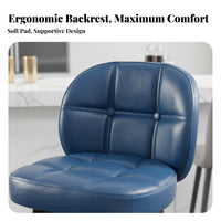 Modern Design Bar Chair with Backrest Built-in Footrest Upholstered High Chair Comfortable Cushion Tall Stool Padded Seat for Homeowners, Adults, Business Owners, Home, Restaurant, Kitchen, Dining Room