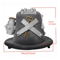 Industrial Steampunk Mini Hat Silver-Toned Miniature Top Hat Textured Costume Accessory